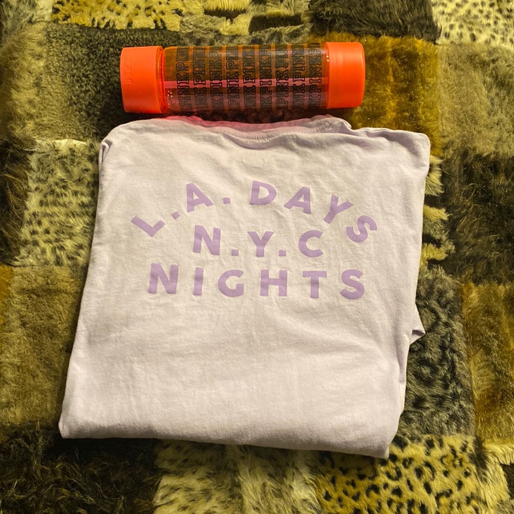 PINK VICTORIA SECRET LAVENDER LONG SLEEVE LA DAYS NYC NIGHTS BONUS PINK H2O BTL